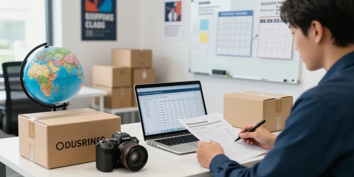 Zollabfertigung Dortmund: Professioneller Logistikmanager prüft Versanddokumente in modernem Büro.