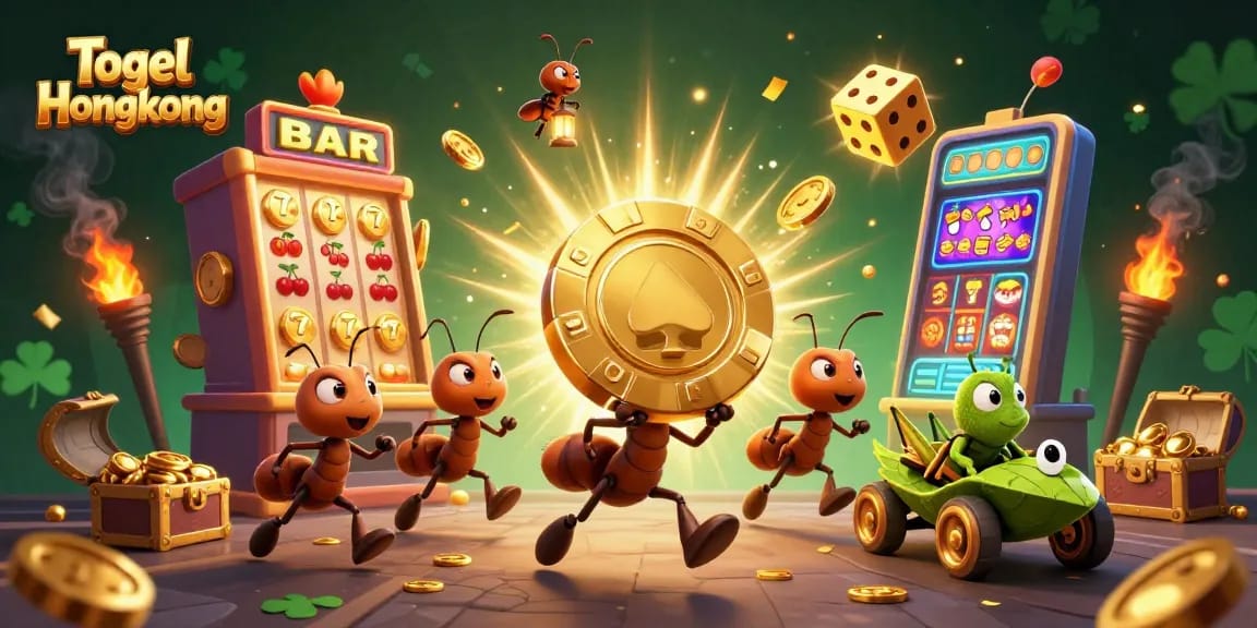 Experience Togel Hongkong action with ants in a heist for golden chips and casino treasures!