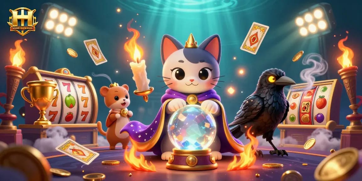 Experience thrilling gameplay with hitomi-mangaraw01's multi-character winning scene featuring slots and trophies.