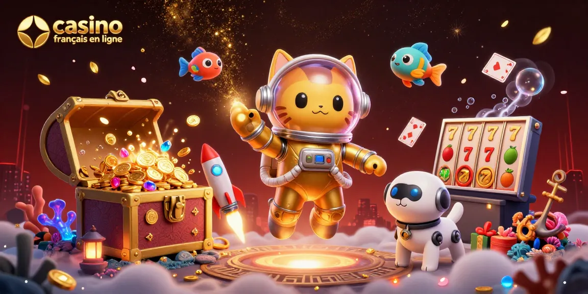 Découvrez les jeux captivants d’un casino français en ligne, avec un chat astronaute et son chien robot.