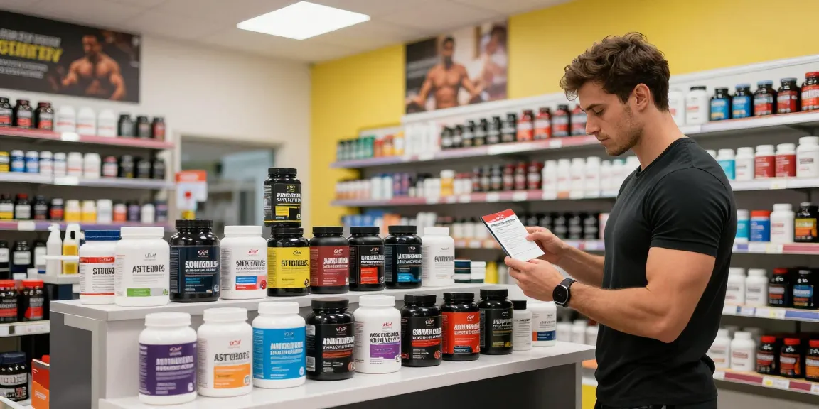 Astera Shop featuring steroids and performance products in a vibrant retail space.