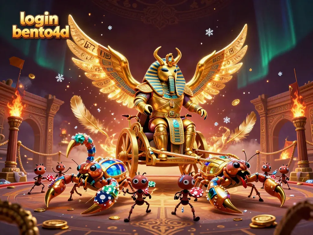 Engage with login bento4d and indulge in an exciting online casino adventure with our vibrant illustration.
