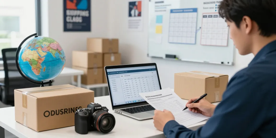 Zollabfertigung Dortmund: Professioneller Logistikmanager prüft Versanddokumente in modernem Büro.
