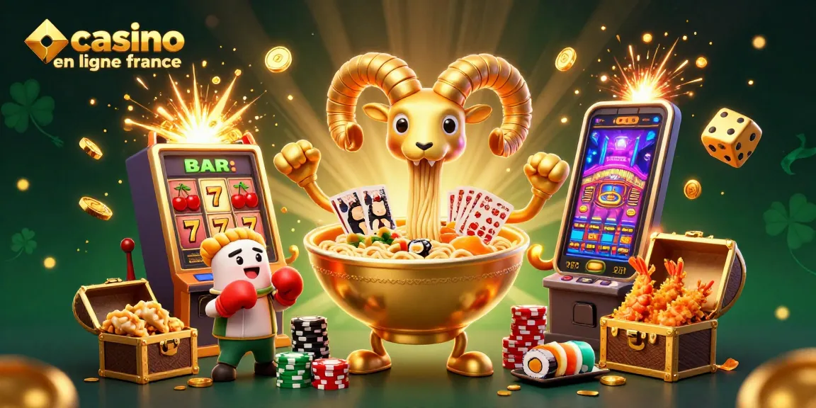 Plongez dans l'univers du casino en ligne en France avec cette illustration dynamique de jeux de casino.