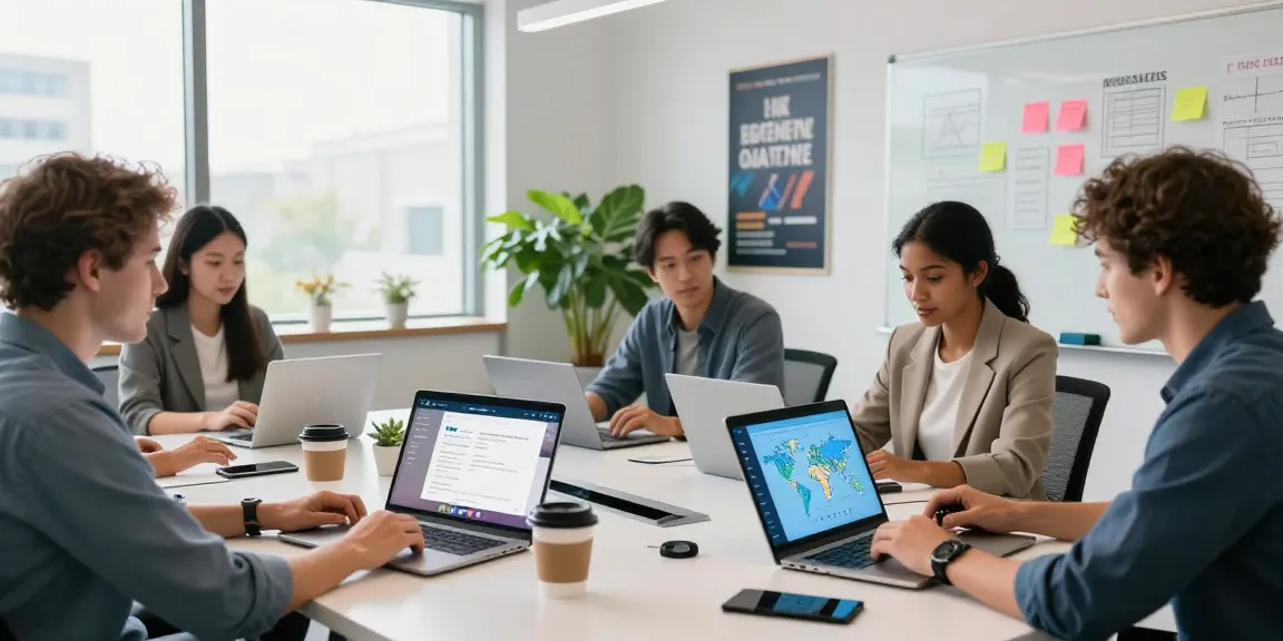 快连 app teamwork in a modern office setting showcasing network connectivity solutions.
