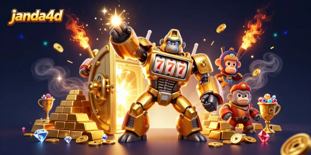 Menangkan jackpot di janda4d dengan mesin slot gorila emas dan simbol triple seven.