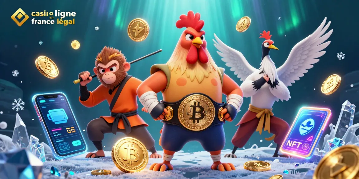 Visuel captivant illustrant la dynamique du casino en ligne France légal avec des personnages de combat.