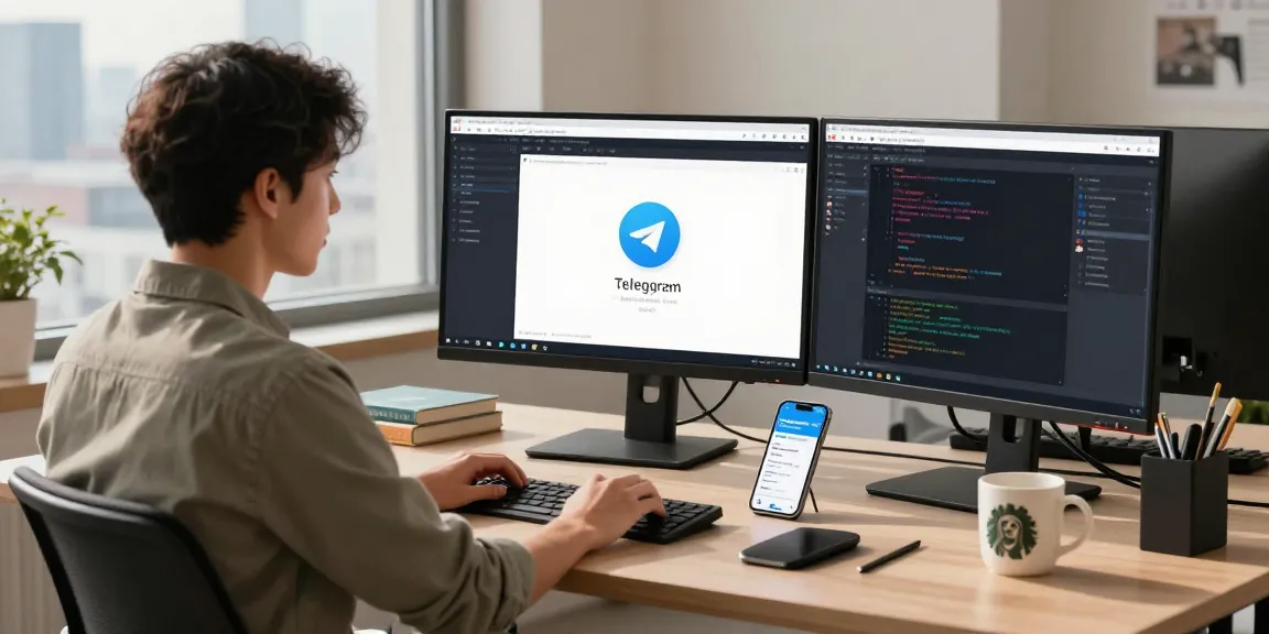 Efficient workspace showcasing 纸飞机中文版 on multiple screens with a modern aesthetic and warm lighting.