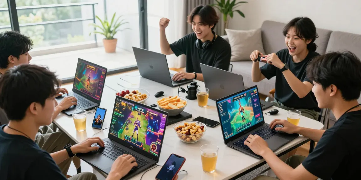 Engaged players enjoying game bài đổi thưởng in a lively living room, showcasing excitement and interaction.