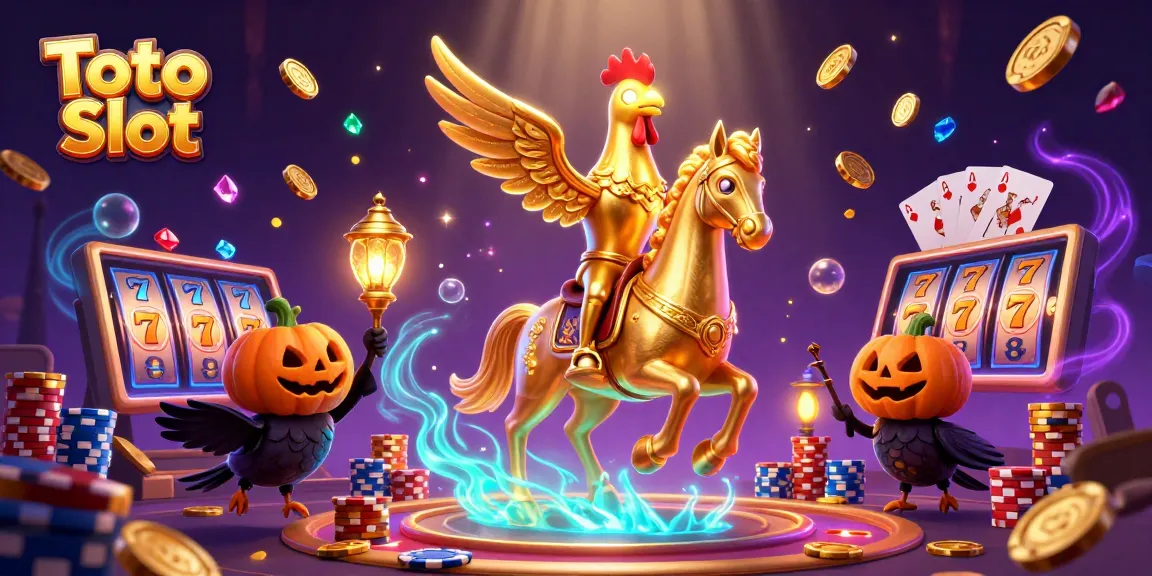 Toto Slot menawarkan suasana permainan kasino dengan simbol keberuntungan seperti tujuh beruntung dan koin emas yang bertebaran.