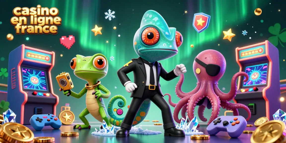 Capturez l'excitation du casino avec cette illustration vibrante mettant en avant le thème "casino en ligne France" et des éléments de jeu dynamiques.