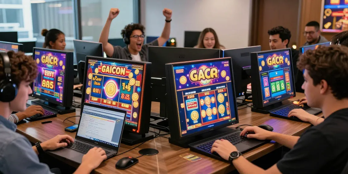 Enthusiastic players experiencing slot gacor games in an exciting online casino environment.