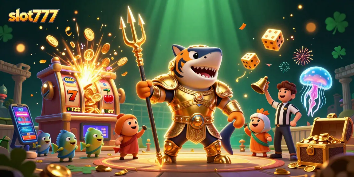 Experience the thrill of slot777 with vibrant 3D illustrations of captivating slot machines and characters.