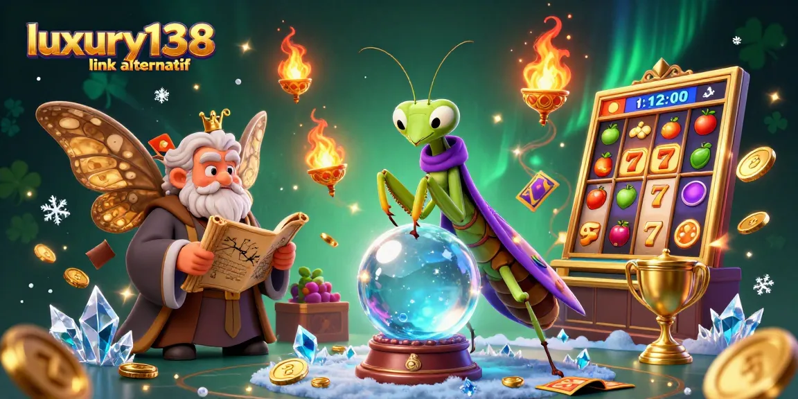 Experience luxury138 link alternatif through this vibrant 3D illustration of online slot excitement.