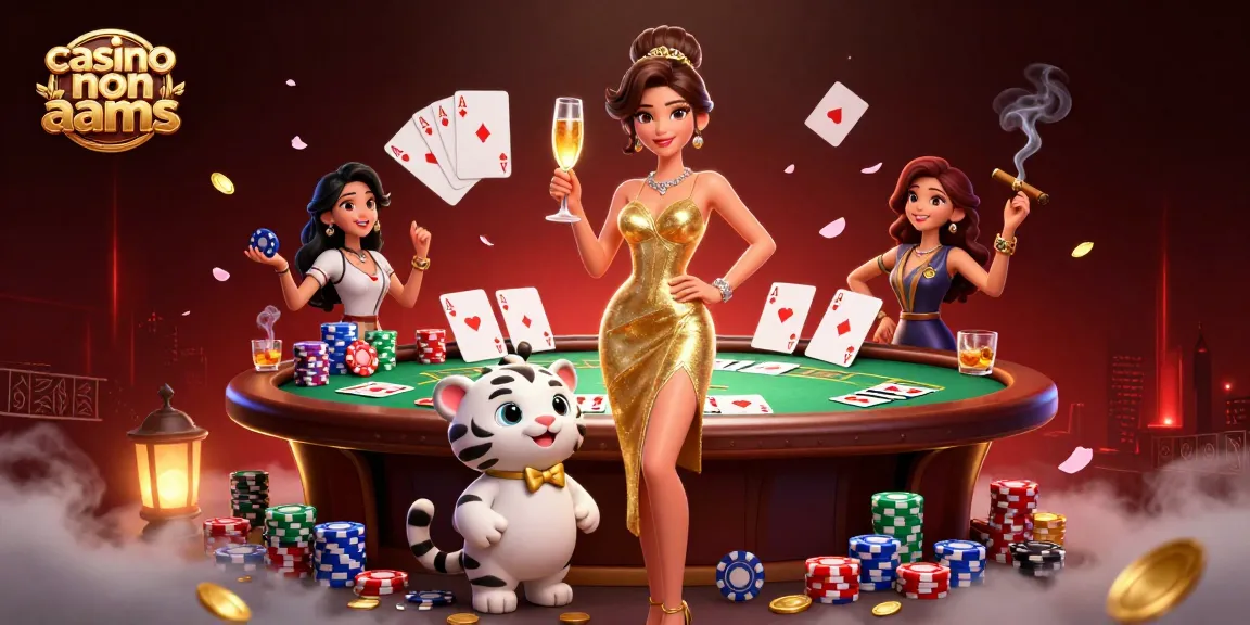 Scopri il fascino vibrante di un casino non aams con una donna glamour e un cucciolo di tigre fortunato in una scena di gioco emozionante.