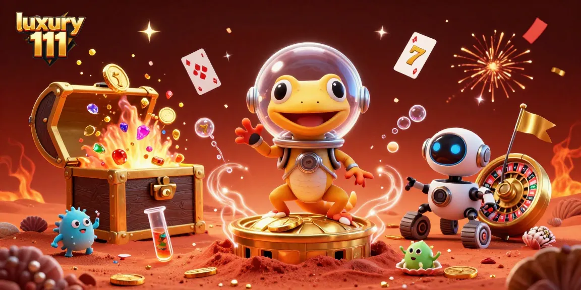 Experience the excitement of luxury 111 in a vibrant casino scene filled with characters and rich details.