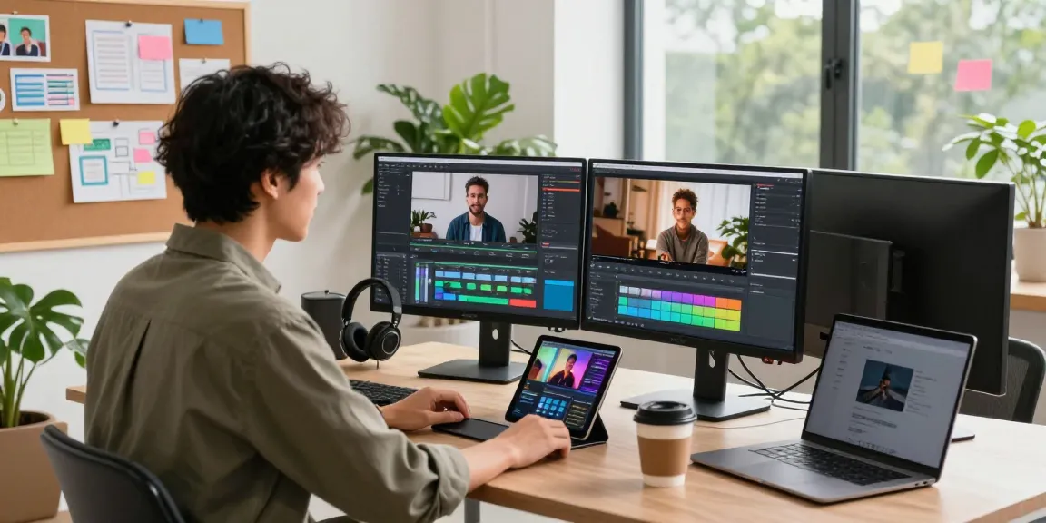 Creating stunning videos with Seedance 2.0 in a vibrant tech workspace.
