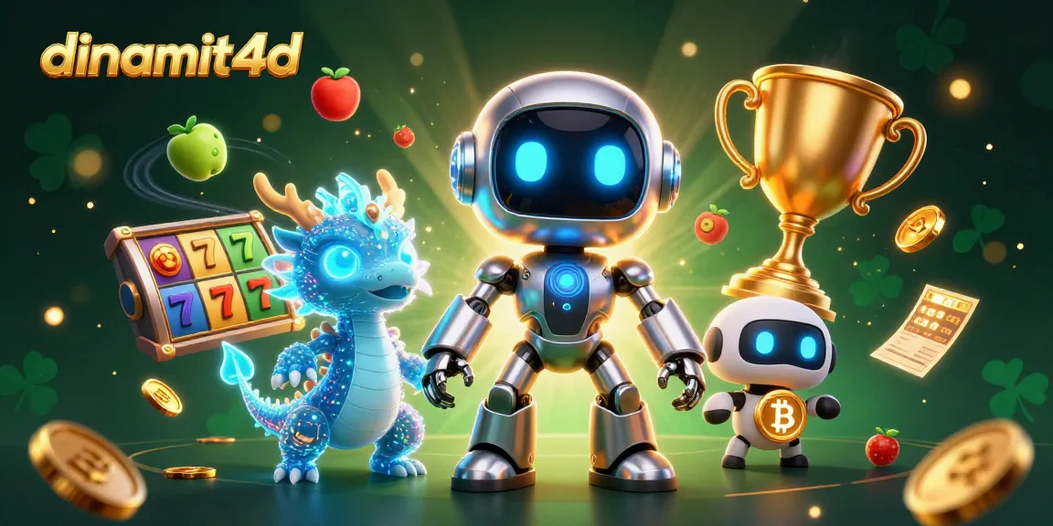 Experience thrilling gameplay with dinamit4d in this dynamic slot illustration packed with action.
