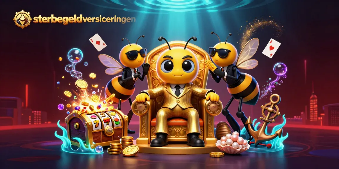 Participate in exciting slot games at sterbegeld-versicherungen with vibrant 3D characters and treasures.